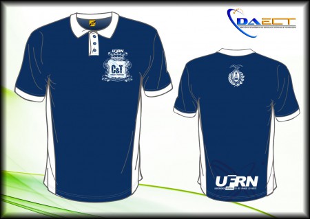 Camisa Pólo AZUL C/ BRANCO